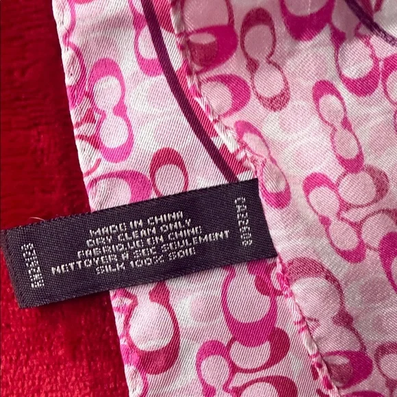 Coach Multicolor Patterned Silk Scarf - Picture 8 of 9